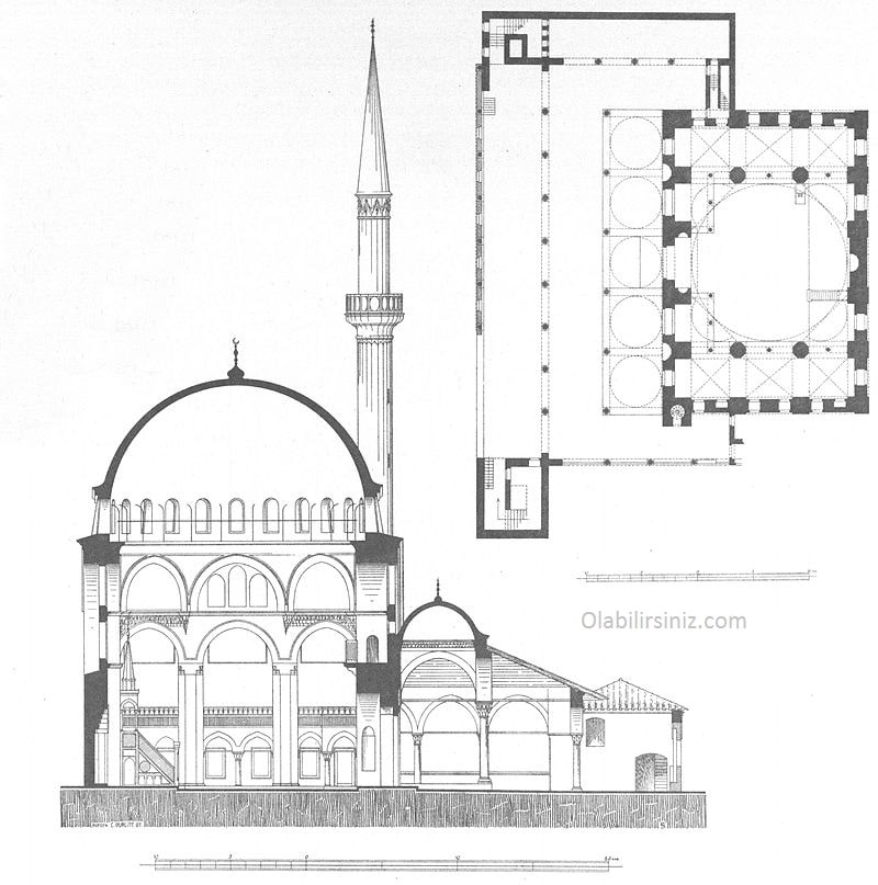 Rüstem Paşa Camii Planı